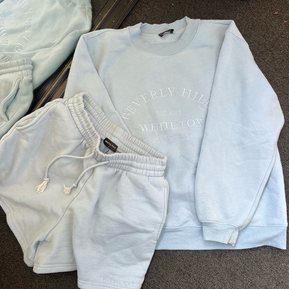 White Fox Blue Beverly Hills Sweatshirt and Shorts Set - Picture 3 of 7